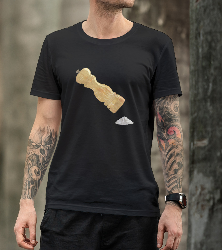 Salt Grinding Mill Pepper Grinder And Salt Pile T-Shirt