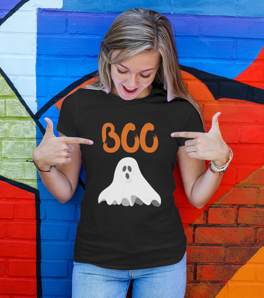 Boo Scary Halloween Ghost T-Shirt