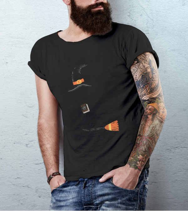 Tick Or Teach Witch Hat Spell Book Broomstick Halloween Essential T-Shirt