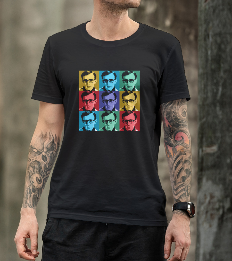Woody Allen Pop Art Multi-Color T-Shirt
