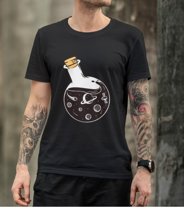 Planets Solar System Inside Bottle Space T-Shirt