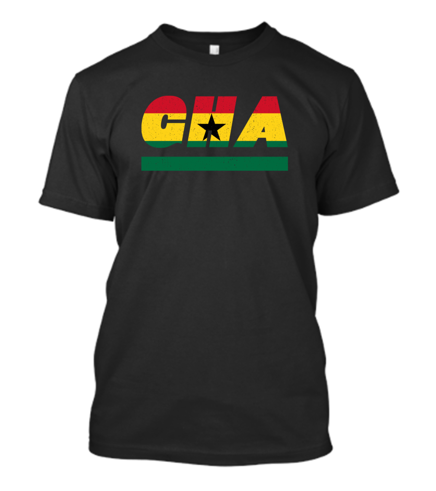 GHA Ghana Ghanaian Flag Colors ISO Code 3166 Star T-Shirt