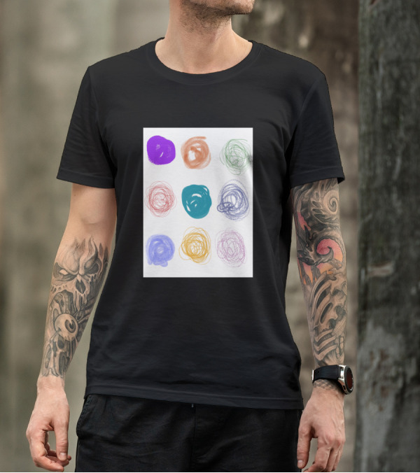 Green Thoughts Colorful Scribbles T-Shirt