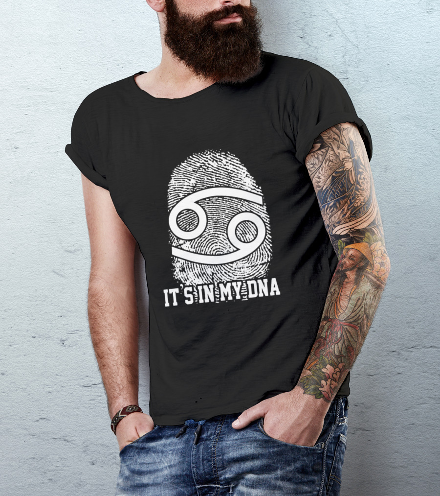 It's In My DNA Cancer Zodiac Sign Fingerprint T-Shirt