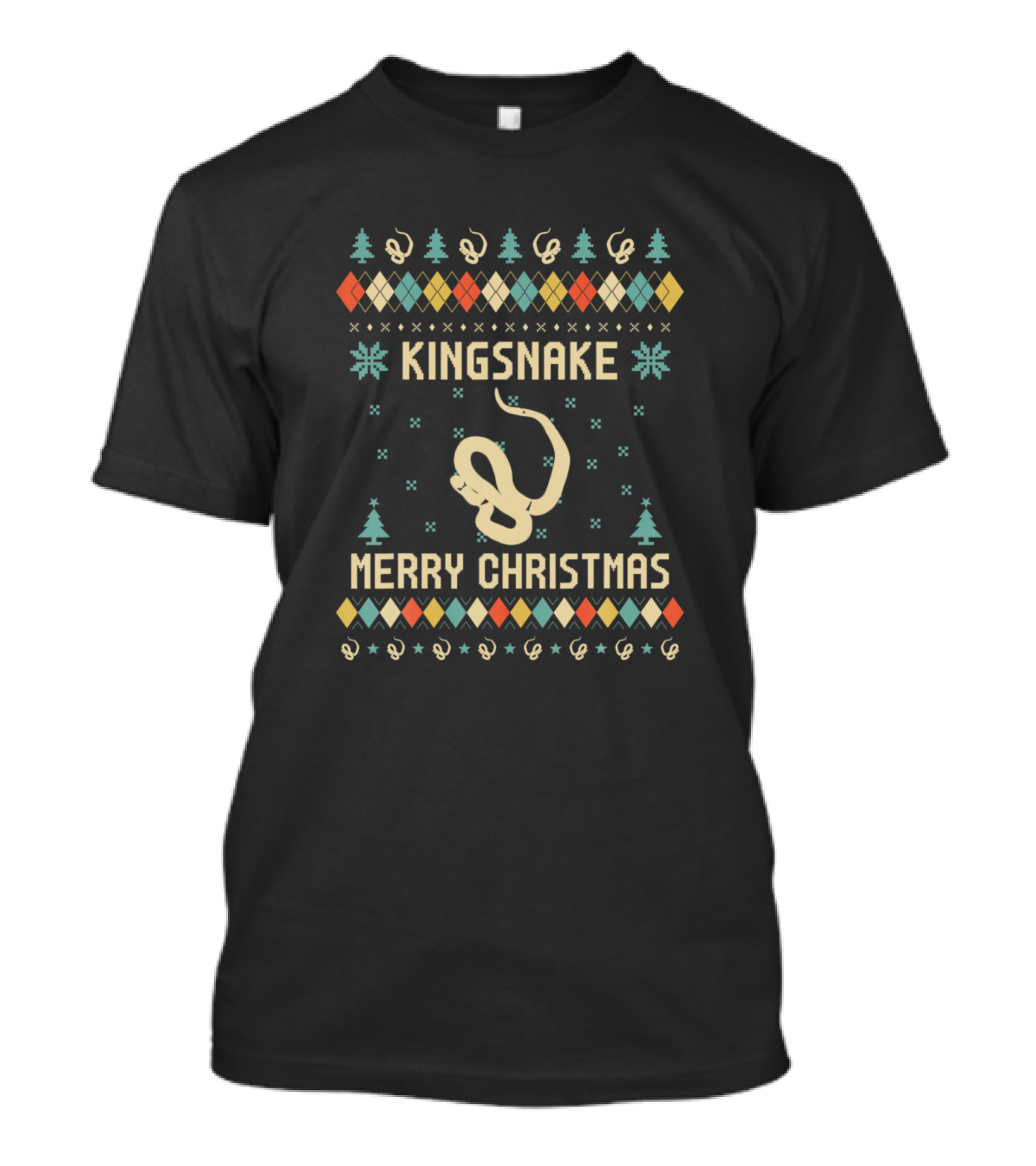 Kingsnake Merry Christmas Funny Ugly Vintage Retro T-Shirt