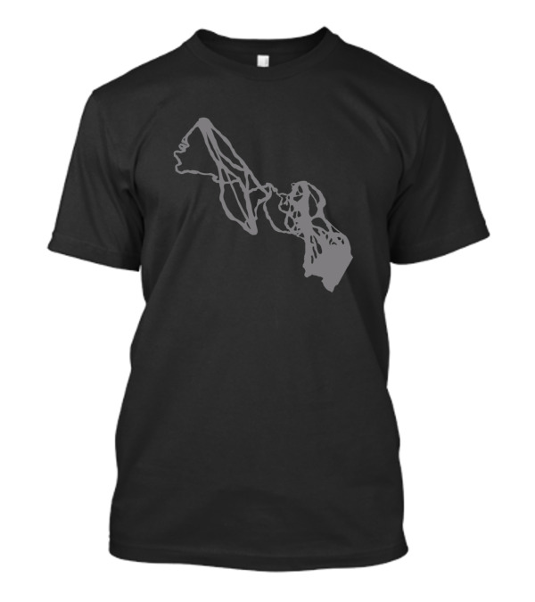 Nordic Valley Trail Map Lines T-Shirt