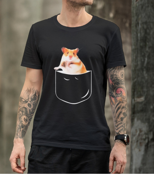 Pocket Hamster Cute Rodent Peekaboo Joke T-Shirt