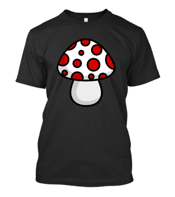 White Agaric Red Polka Dots Mushroom T-Shirt