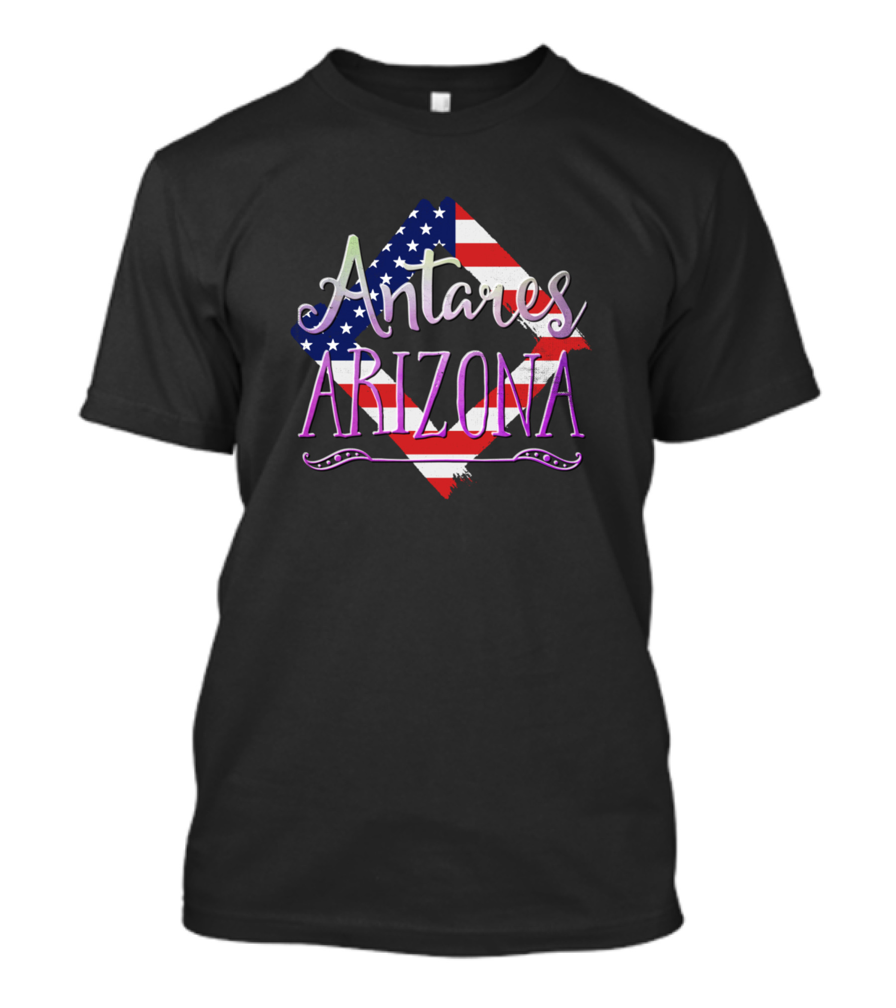 Antares Arizona American Flag Background T-Shirt