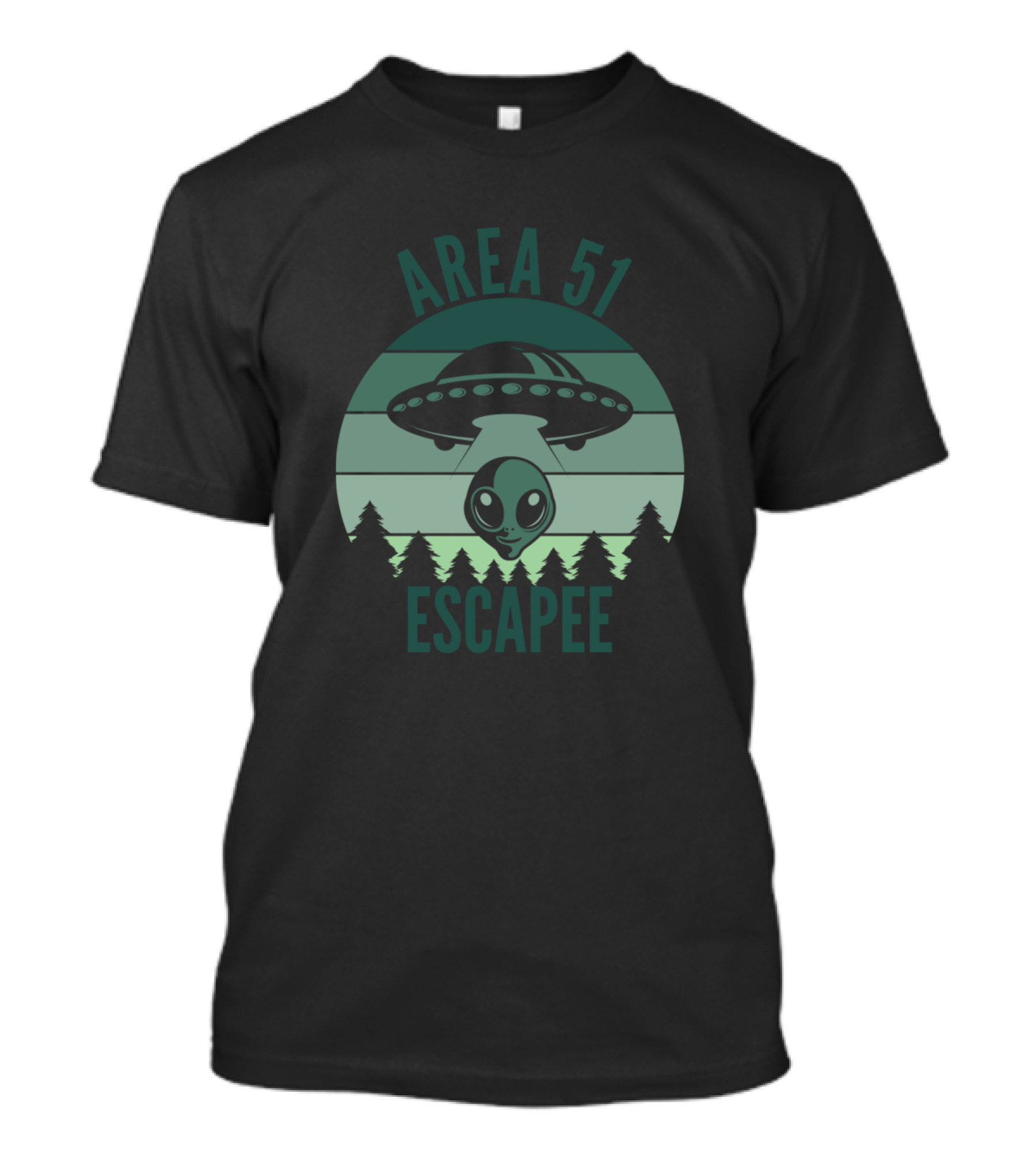 Area 51 Escapee UFO Alien Forest T-Shirt