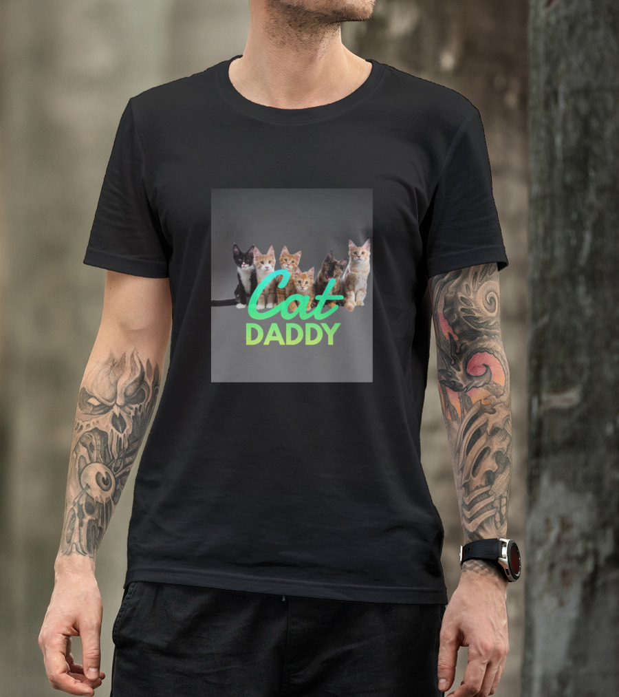 Cat Daddy With Six Cats T-Shirt