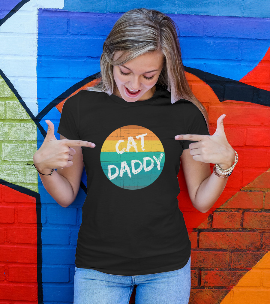 Cat Daddy Vintage Sunset Stripes T-Shirt