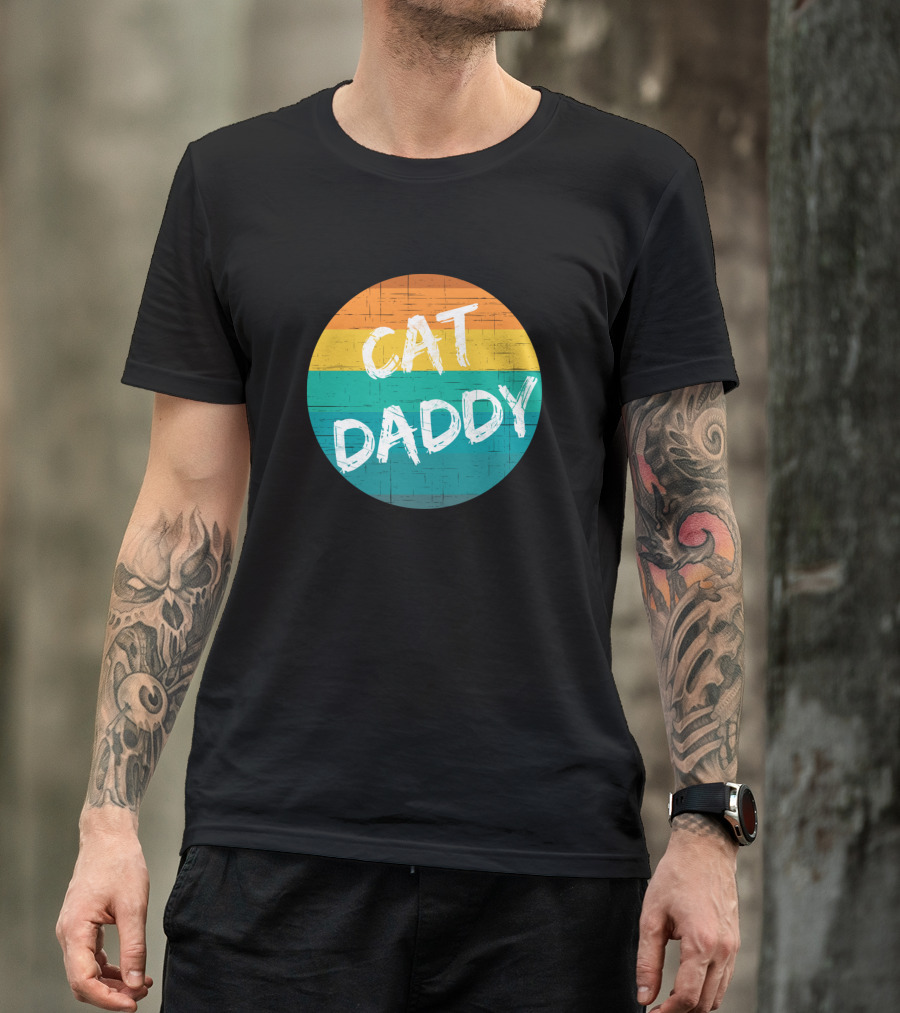 Cat Daddy Vintage Sunset Stripes T-Shirt