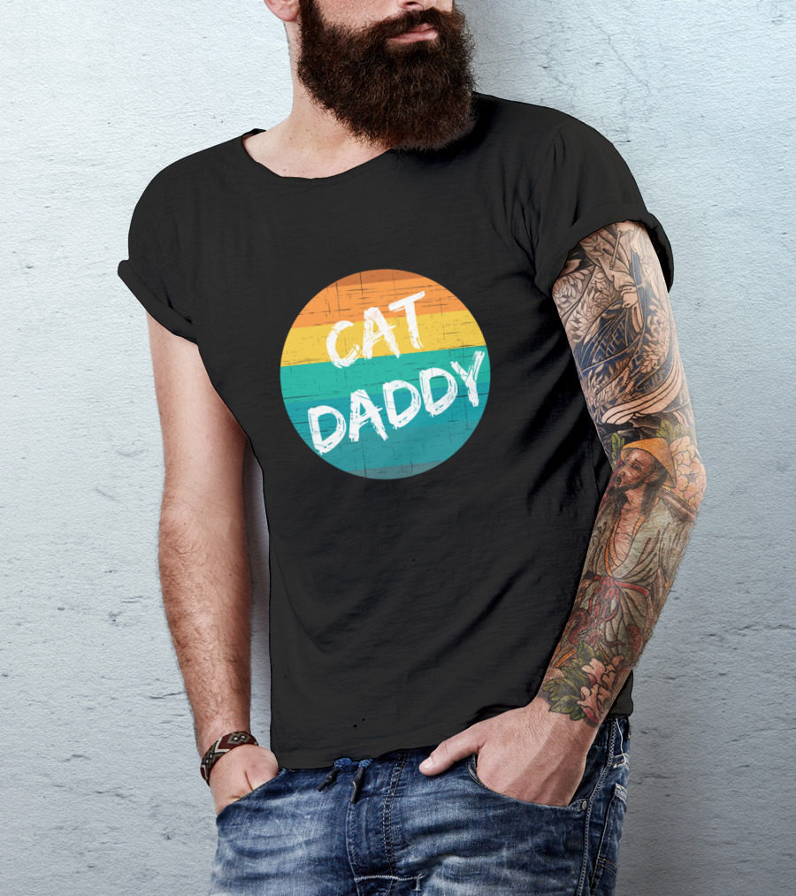 Cat Daddy Vintage Sunset Stripes T-Shirt