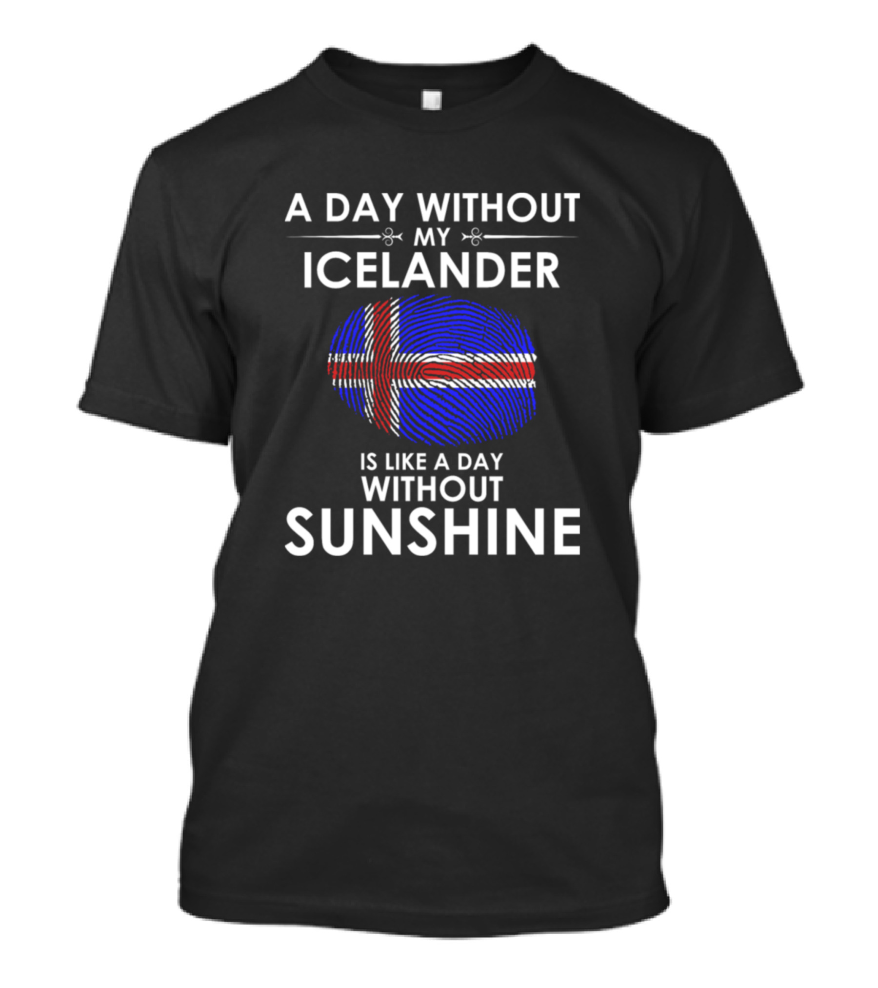 A Day Without My Icelander Is Like A Day Without Sunshine Iceland Flag T-Shirt