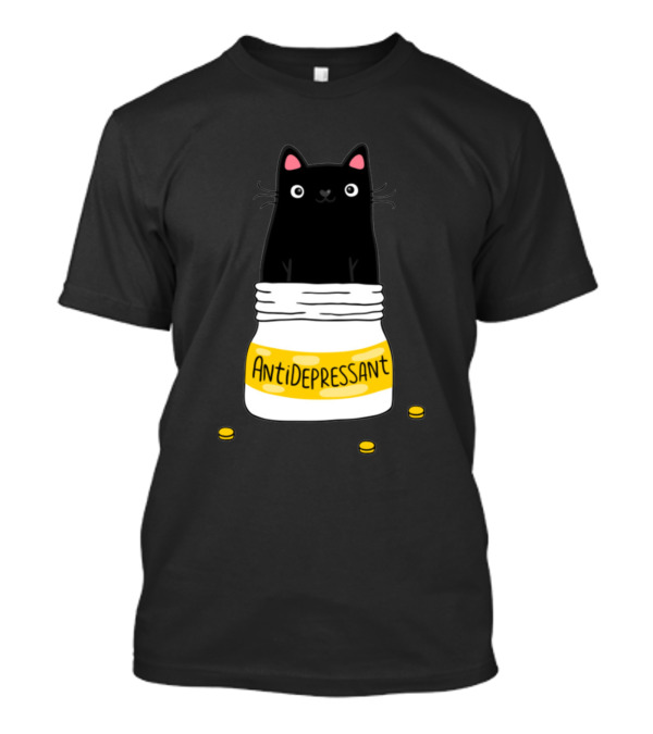 Cat Antidepressant In Pill Bottle T-Shirt
