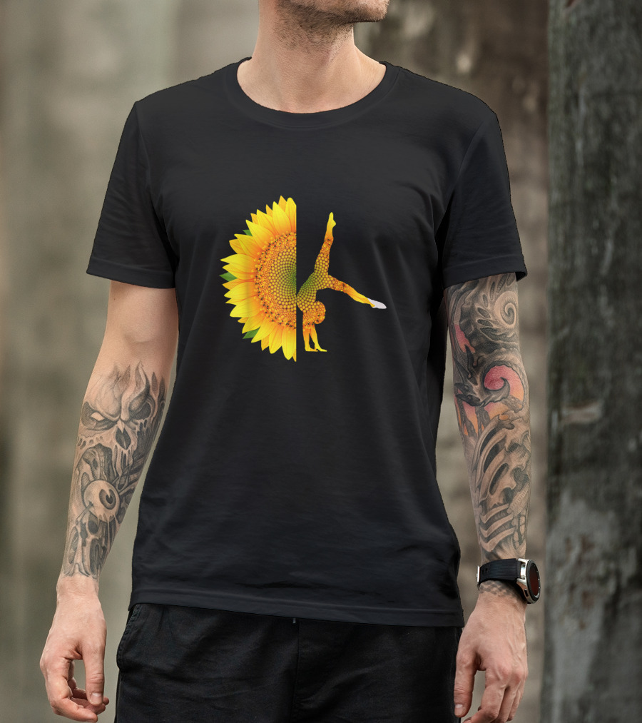 Gymnastics Half Sunflower Handstand Fusion Cool T-Shirt