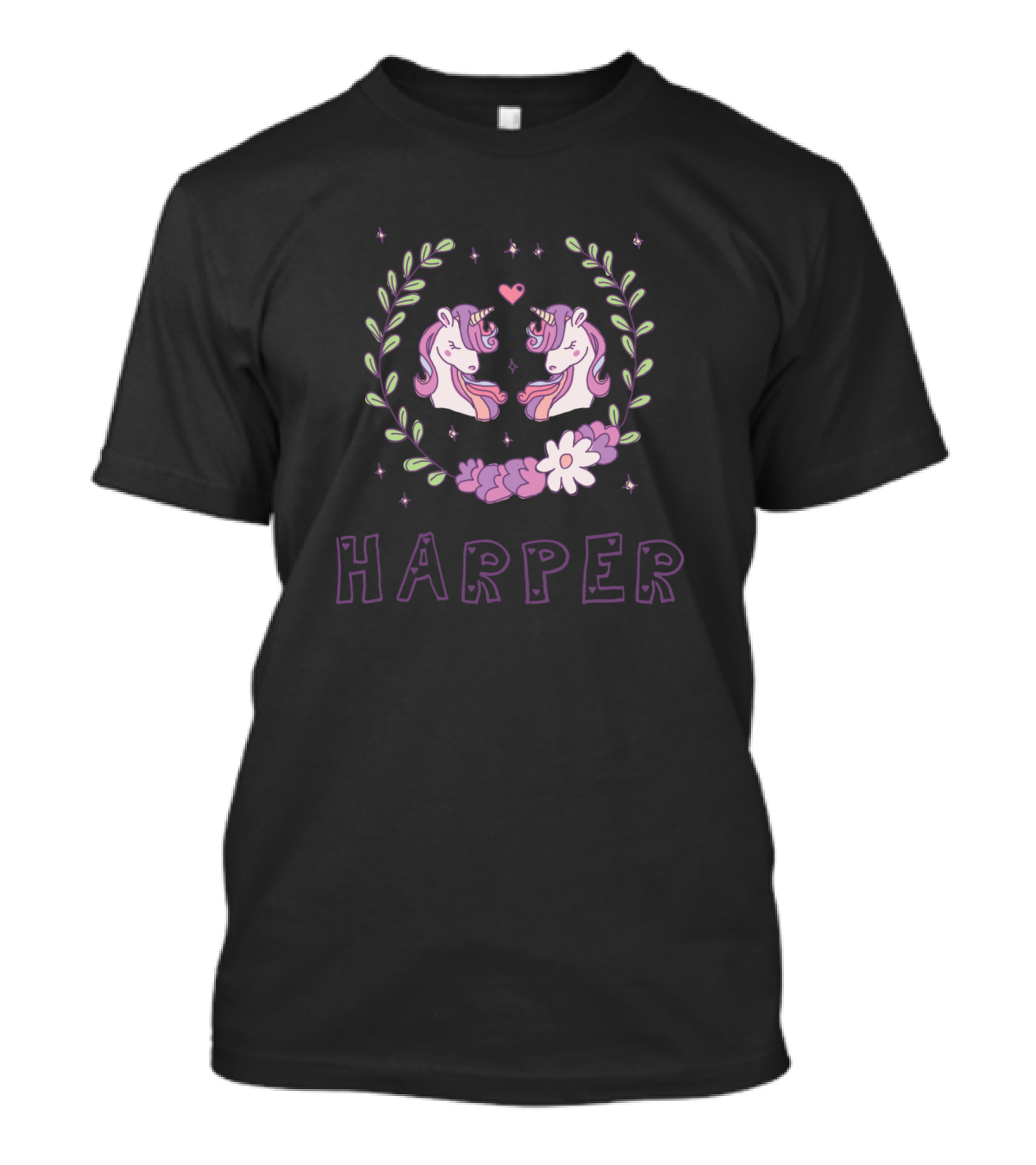 HARPER Unicorns Heart Floral Stars Magic T-Shirt