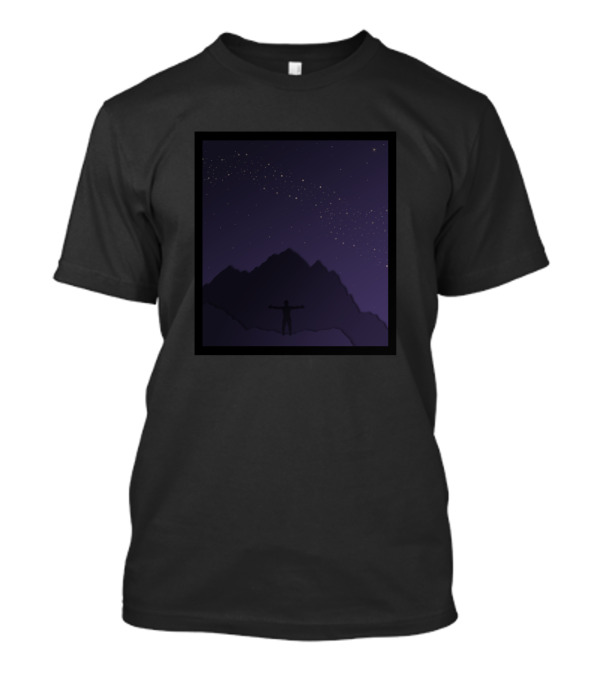 Find A Way Under Starry Mountain Sky T-Shirt