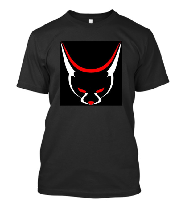 Fire Baby Fox Red Black Abstract Face T-Shirt