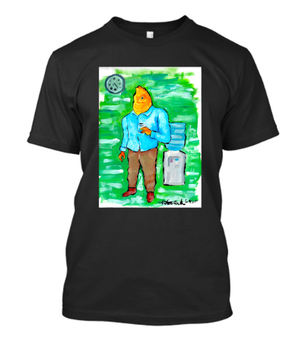 Fish Out Of Water Water Cooler Fish Head Businessman T-Shirt