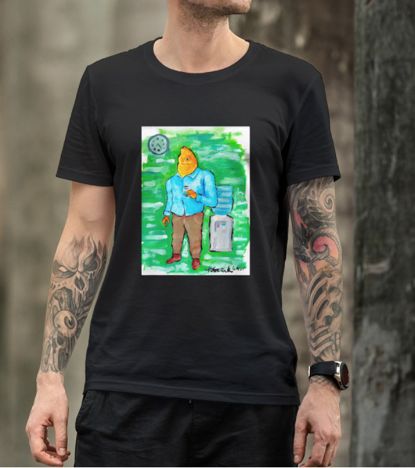 Fish Out Of Water Water Cooler Fish Head Businessman T-Shirt