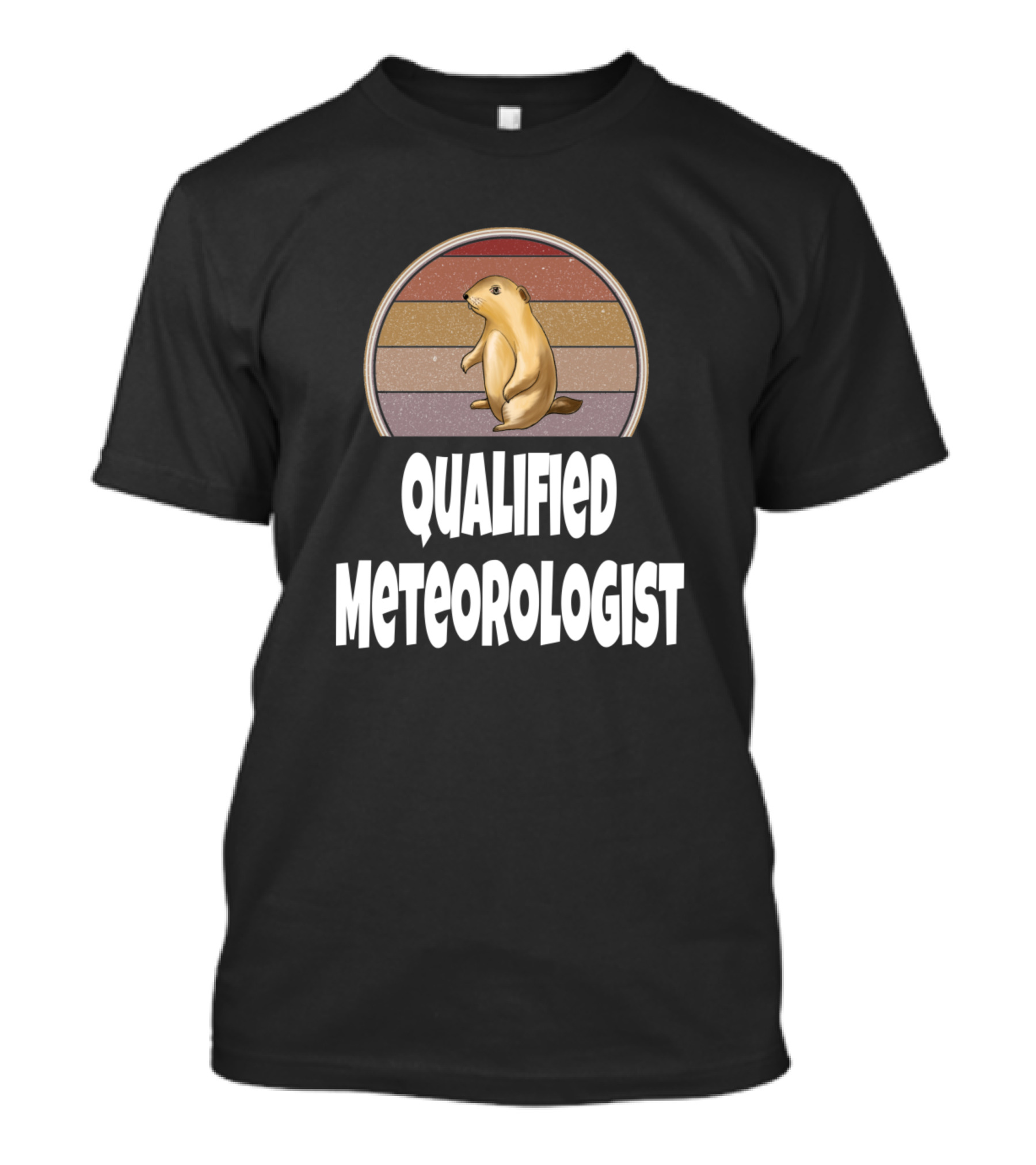 Funny Groundhog Day Qualified Meteorologist Woodchuck T-Shirt