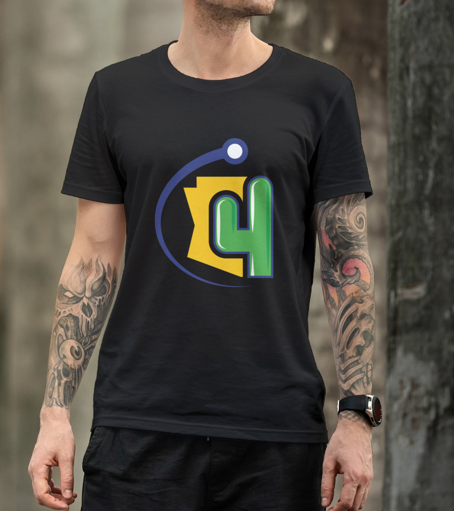 Cactus Arizona Map Atomic T-Shirt