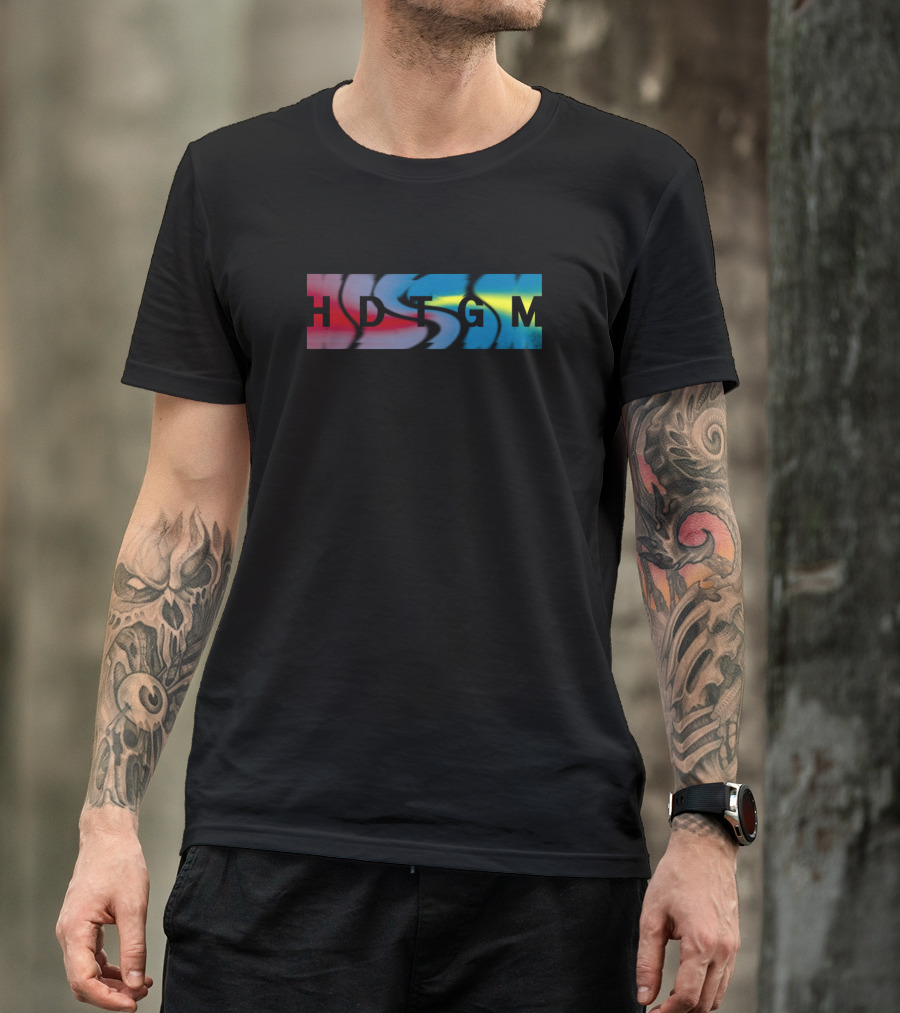 HDGTGM How Did This Get Made Colorful Abstract Letters T-Shirt