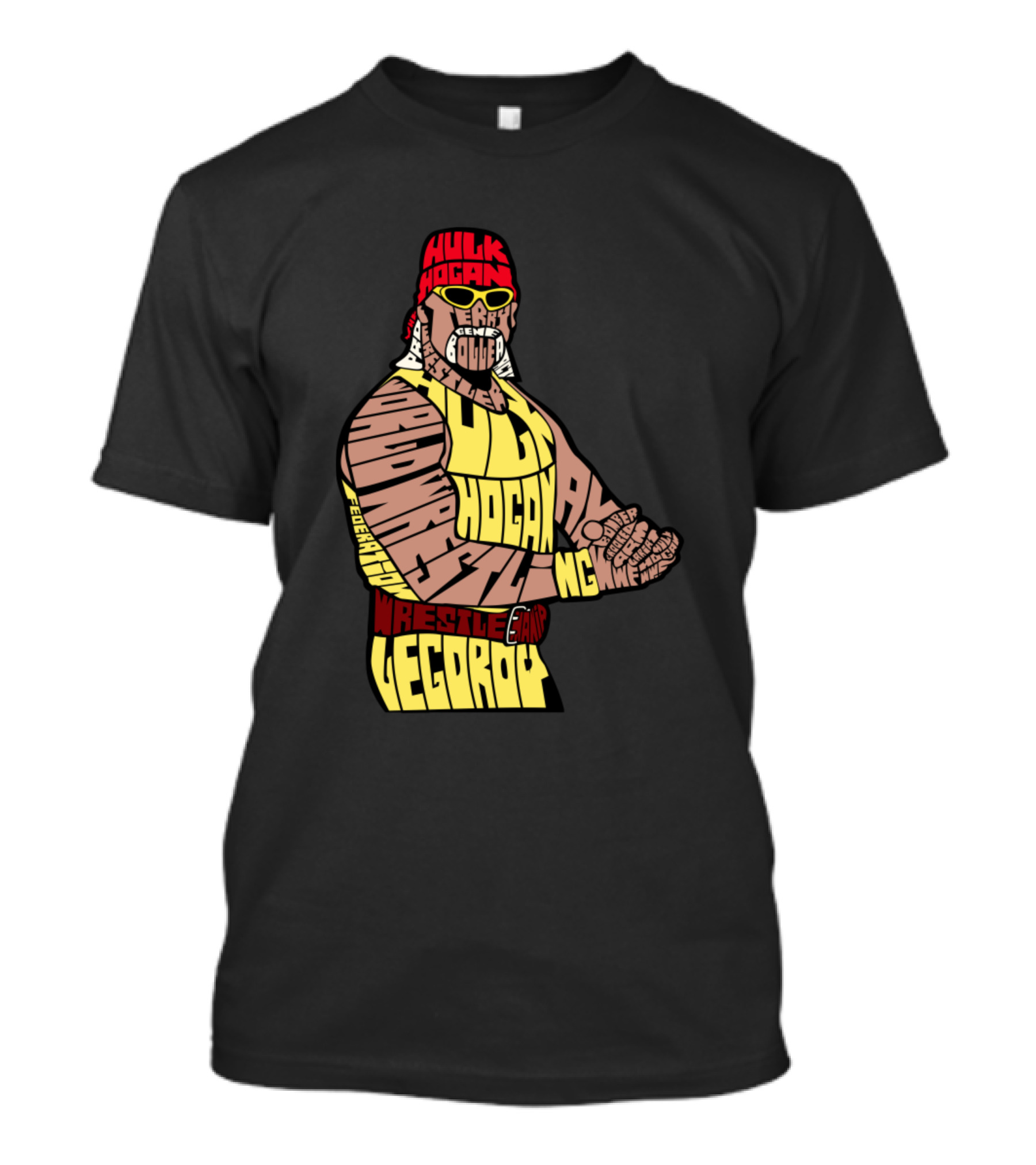 Hulk Hogan Calligram Wrestle Legend Wrestling T-Shirt