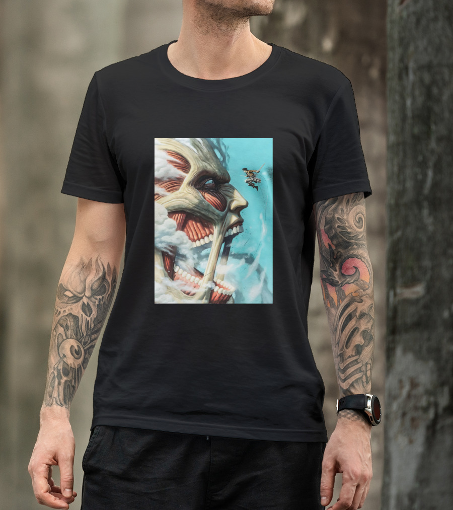 Attack On Titan Face-Off With Colossal Threat T-Shirt