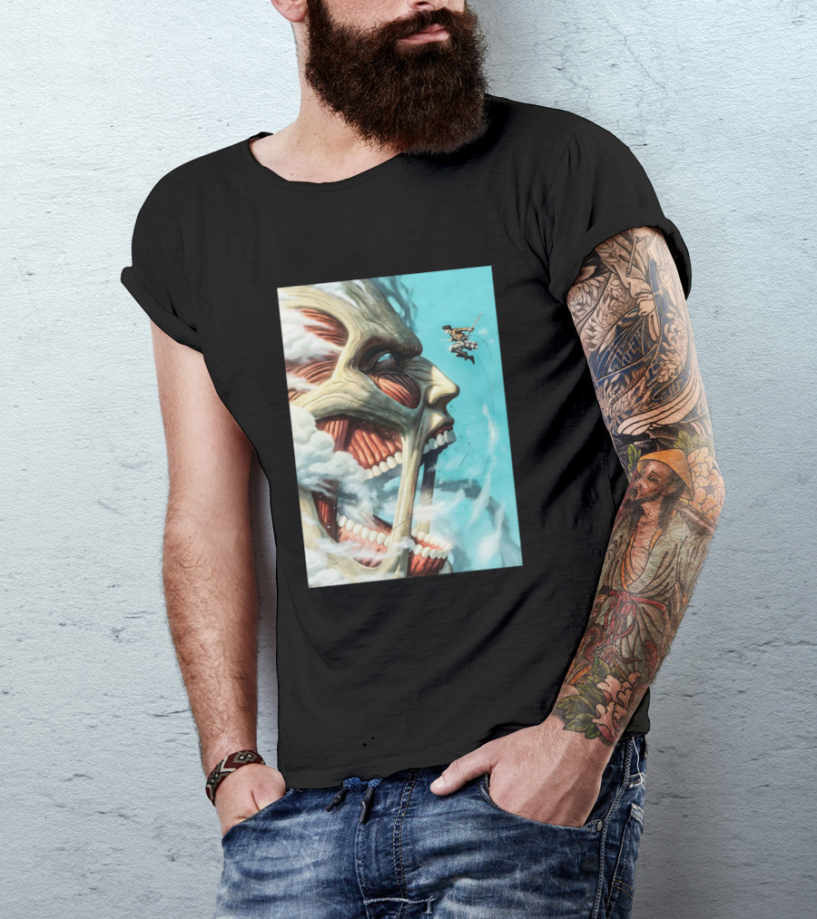 Attack On Titan Face-Off With Colossal Threat T-Shirt
