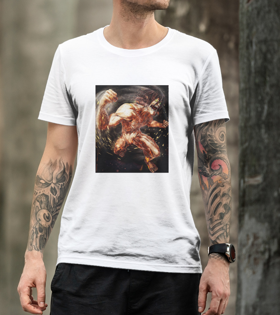 King Of Titan Attack Eren Jaeger Anime T-Shirt
