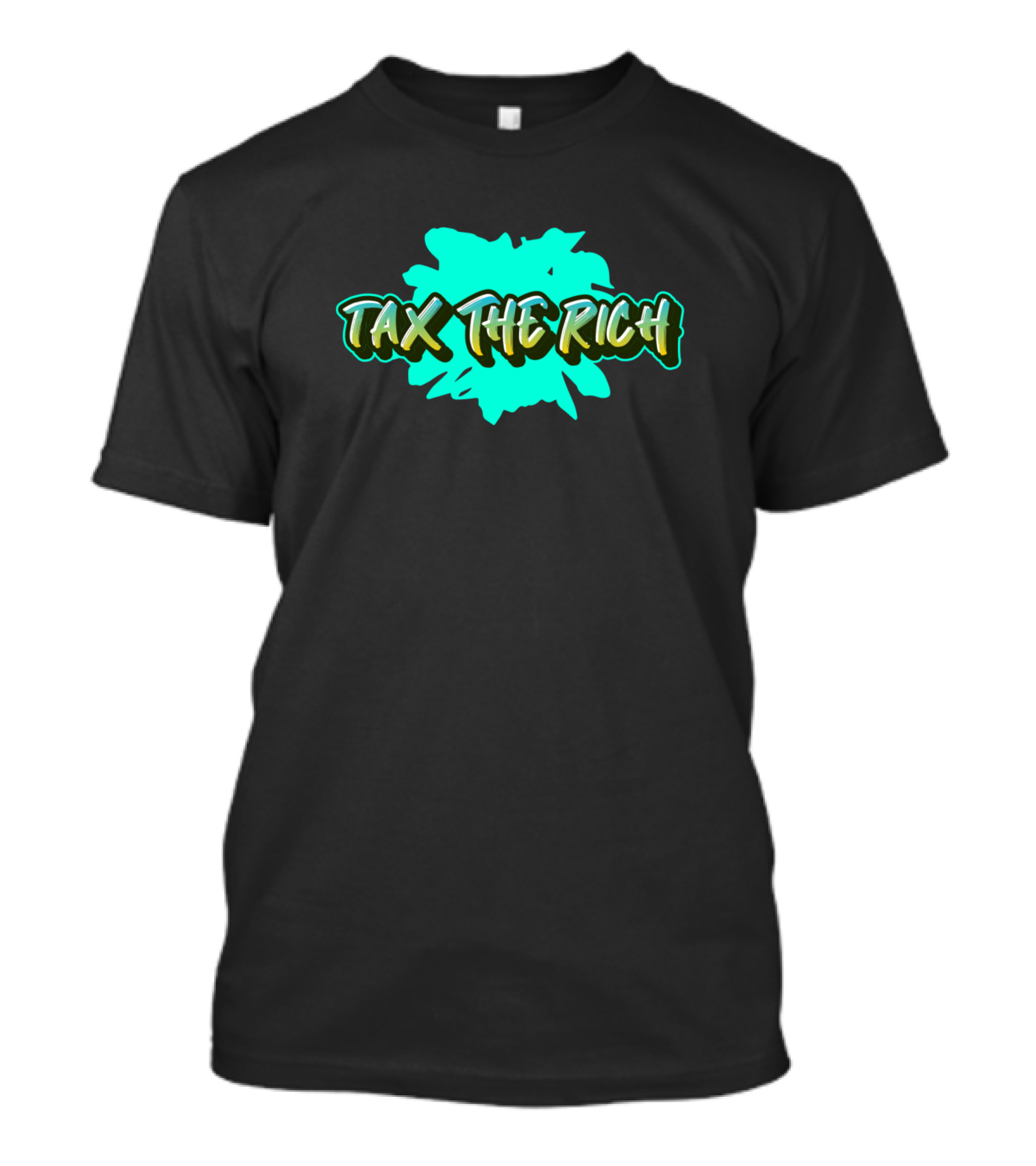 Tax The Rich Graffiti Neon Splat T-Shirt