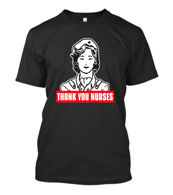 Thank You Nurses RNs LPNs NPs Retro Style Nurse Star Badge T-Shirt
