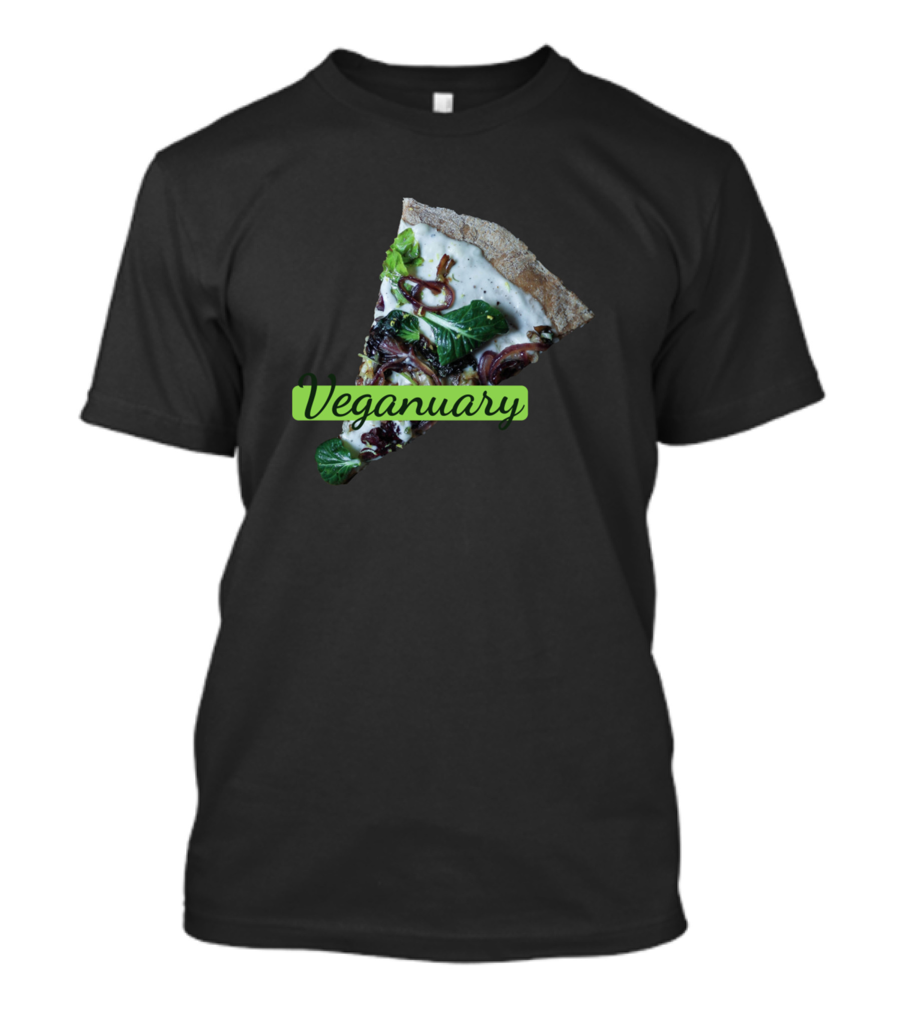 Veganuary Delicious Plant-Based Pizza Slice T-Shirt
