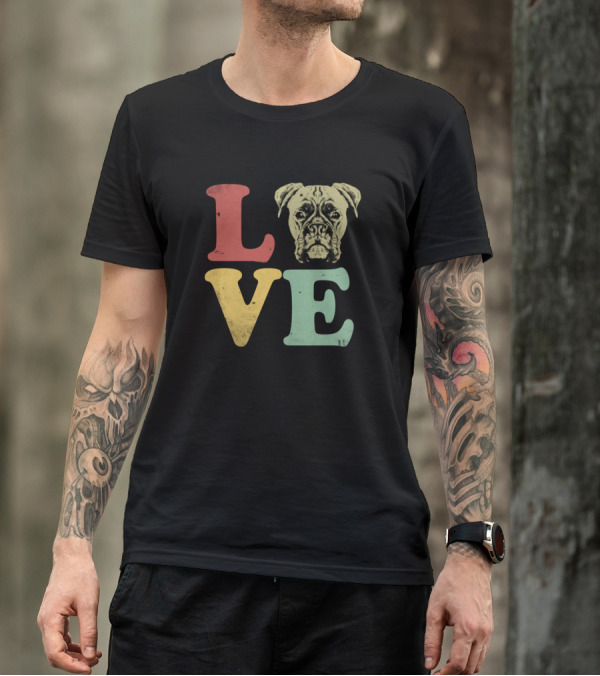 LOVE Boxer Dog Lovers T-Shirt