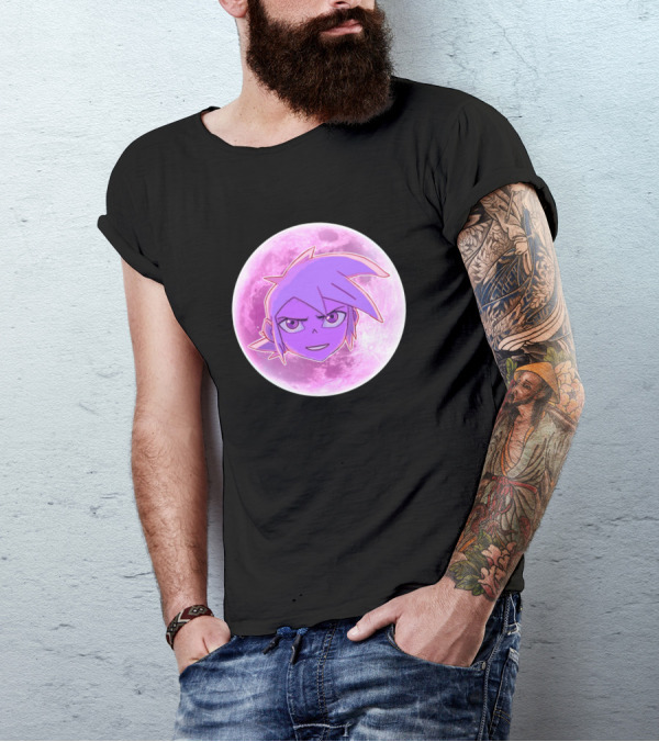 Kipo And The Age Of Wonderbeasts Purple Moon Face T-Shirt
