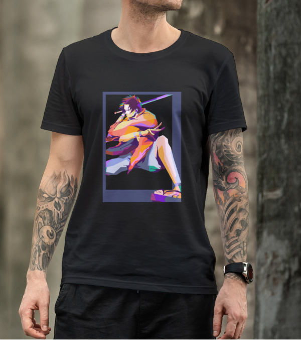 Samurai Vibrant Pop Art Style En Samurai T-Shirt