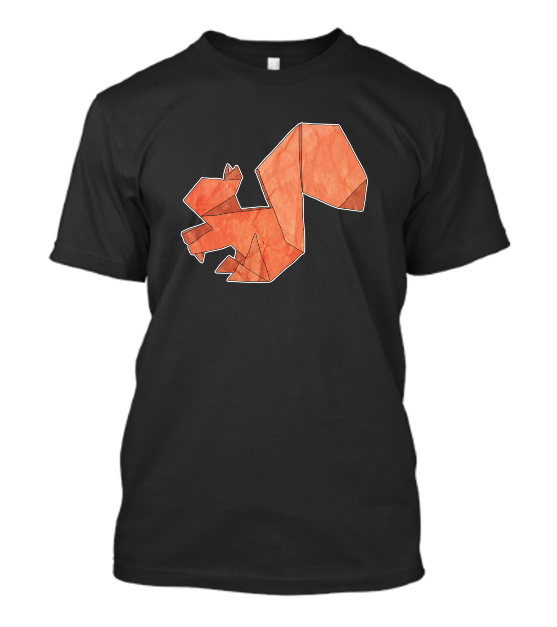 Origami Squirrel Geometric Folded Animal T-Shirt