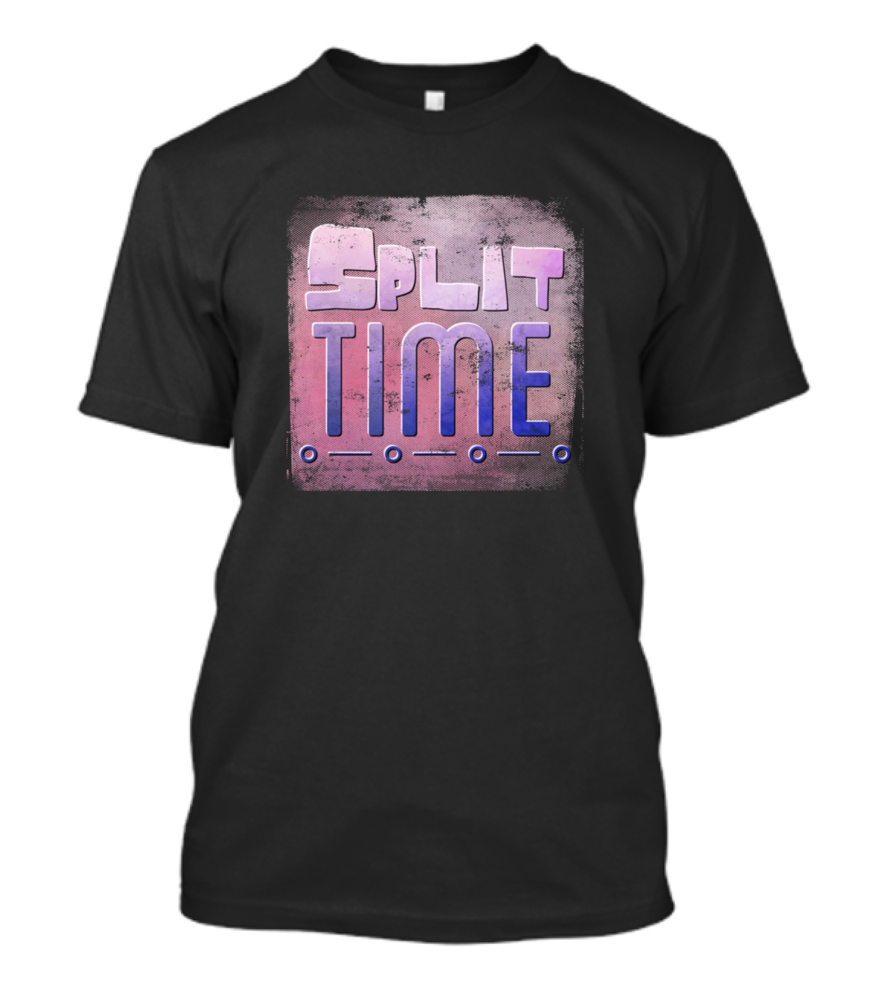 Split Time Vintage Gradient Text T-Shirt