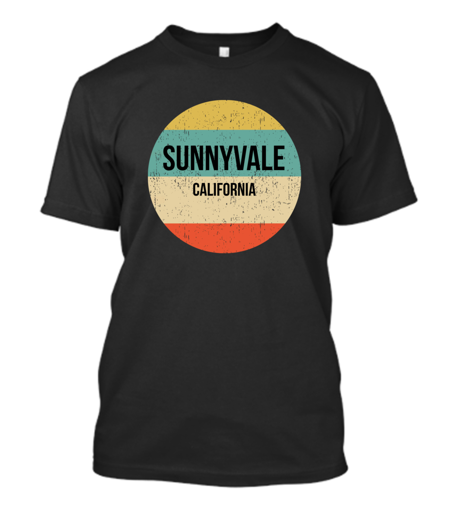 Sunnyvale California Vintage Stripes T-Shirt