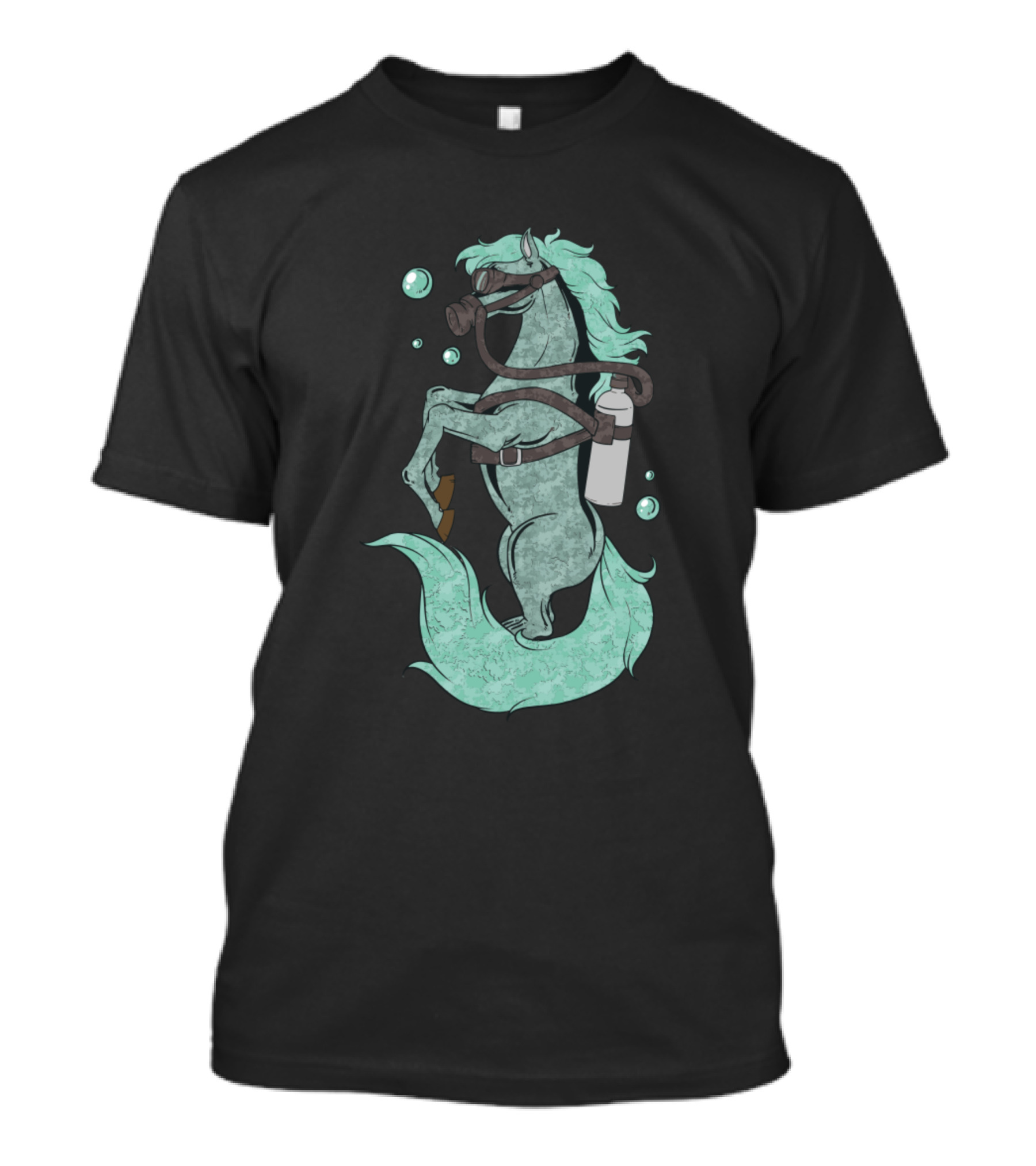 Taucher Pferd Hengst Unterwasser Ozean Seepferd Scuba Diving Horse Sea Creature T-Shirt