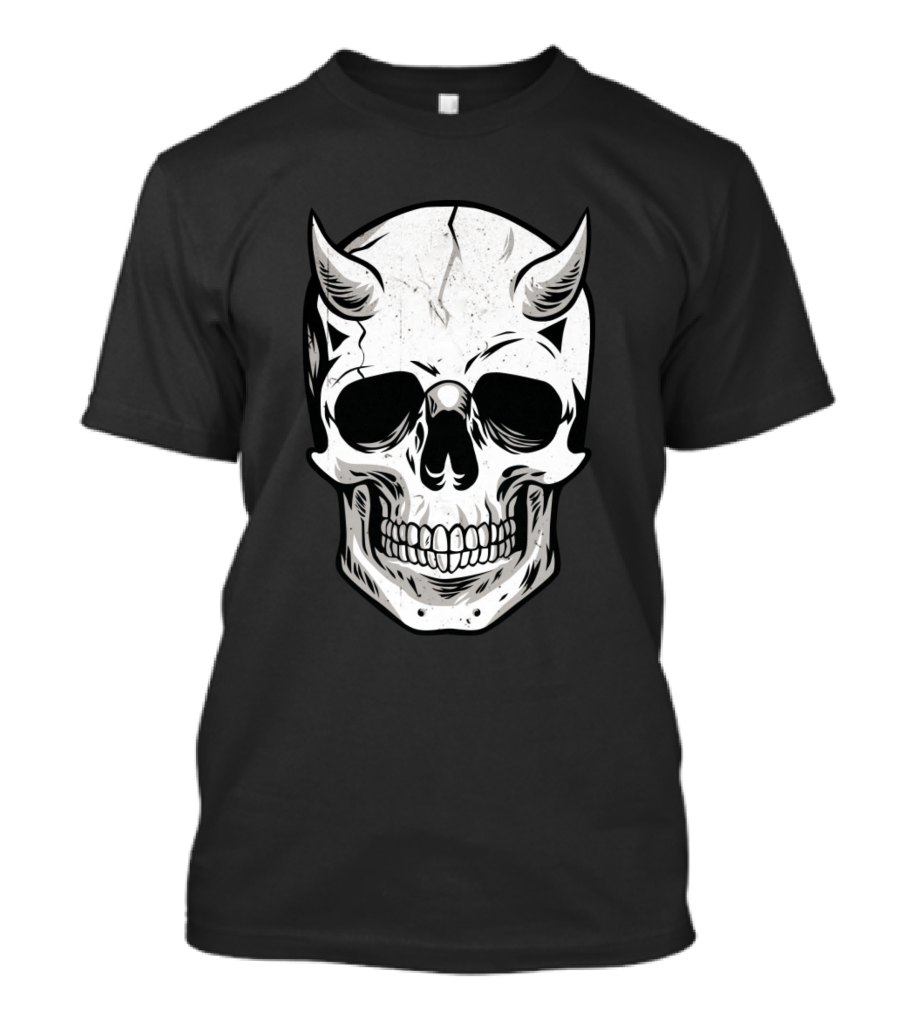 The Skull With Horns Dark T-Shirt