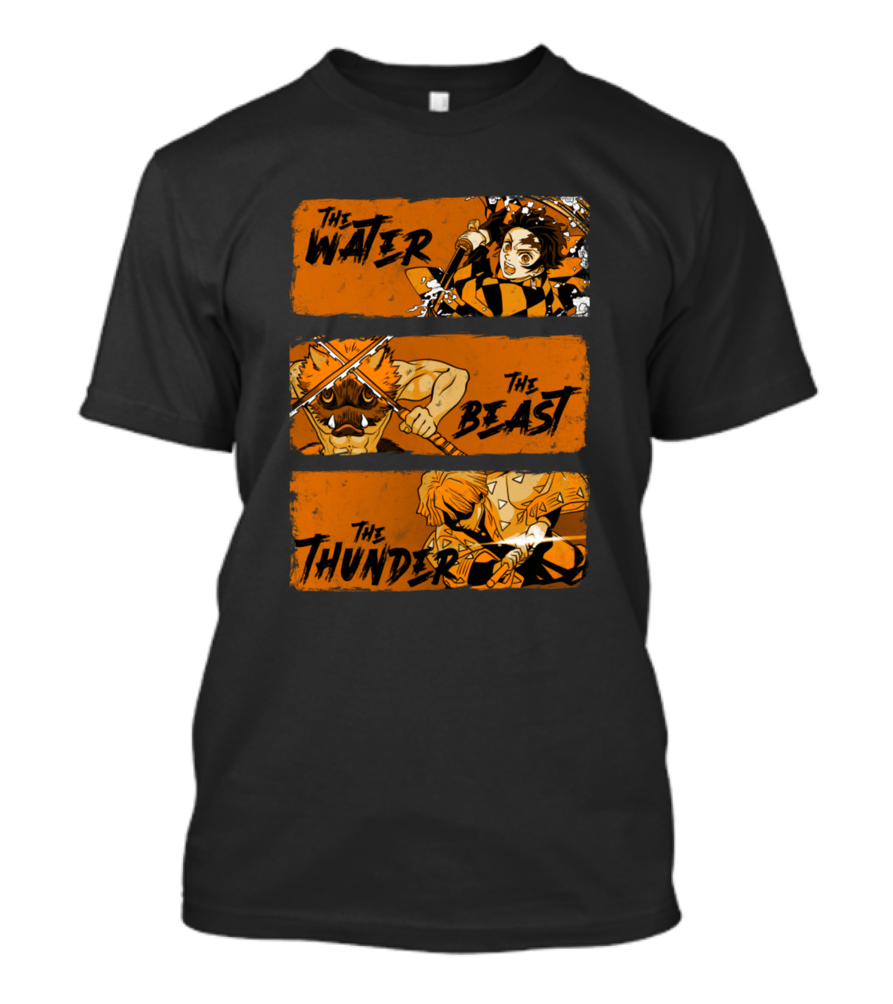 The Water The Beast The Thunder Demon Slayer Characters T-Shirt