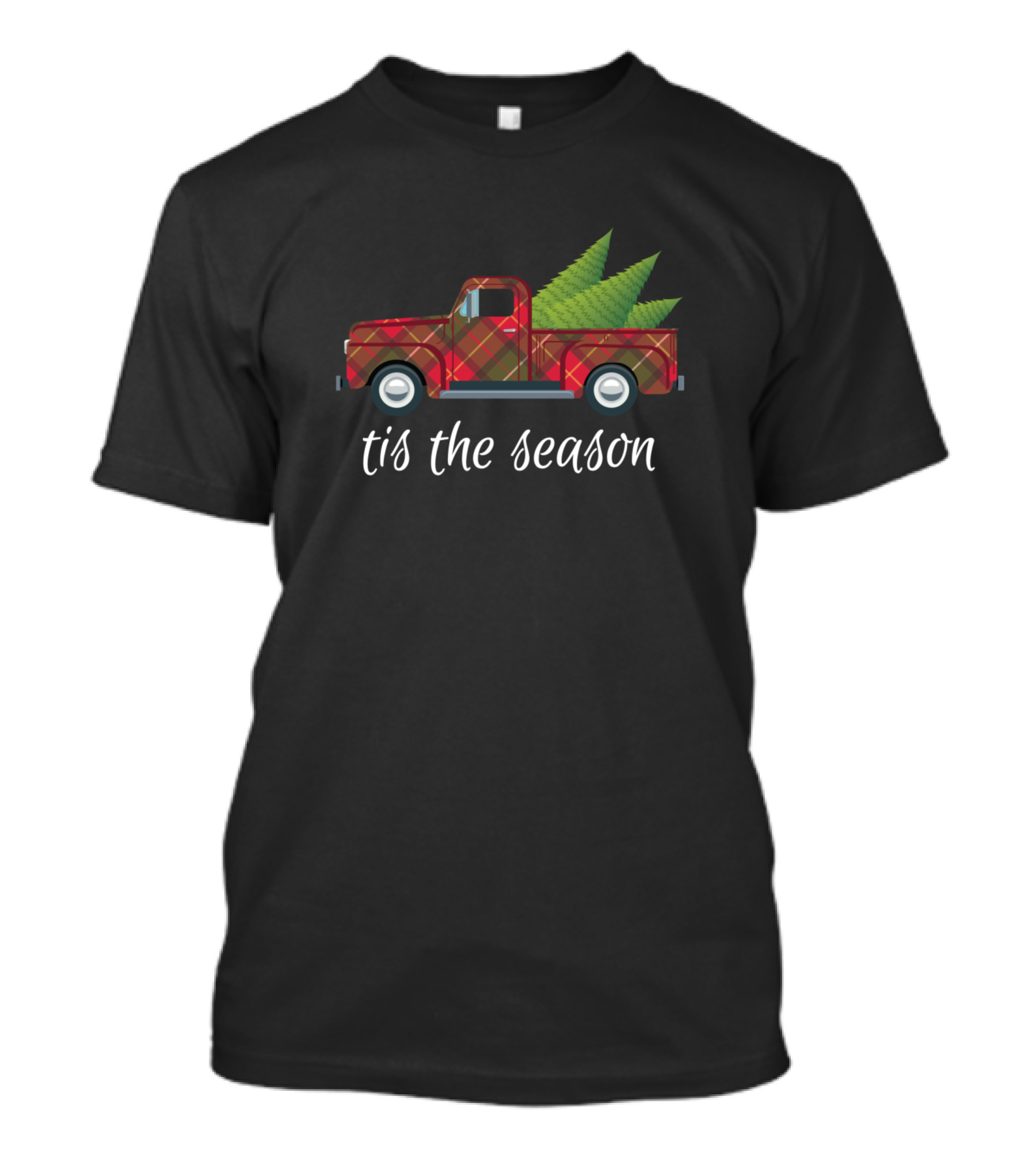 Vintage Red Truck Tis The Season Christmas Tree T-Shirt