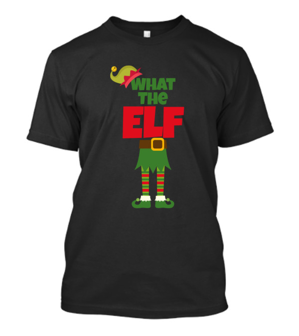 What The Elf Christmas Outfit Striped Socks And Hat T-Shirt