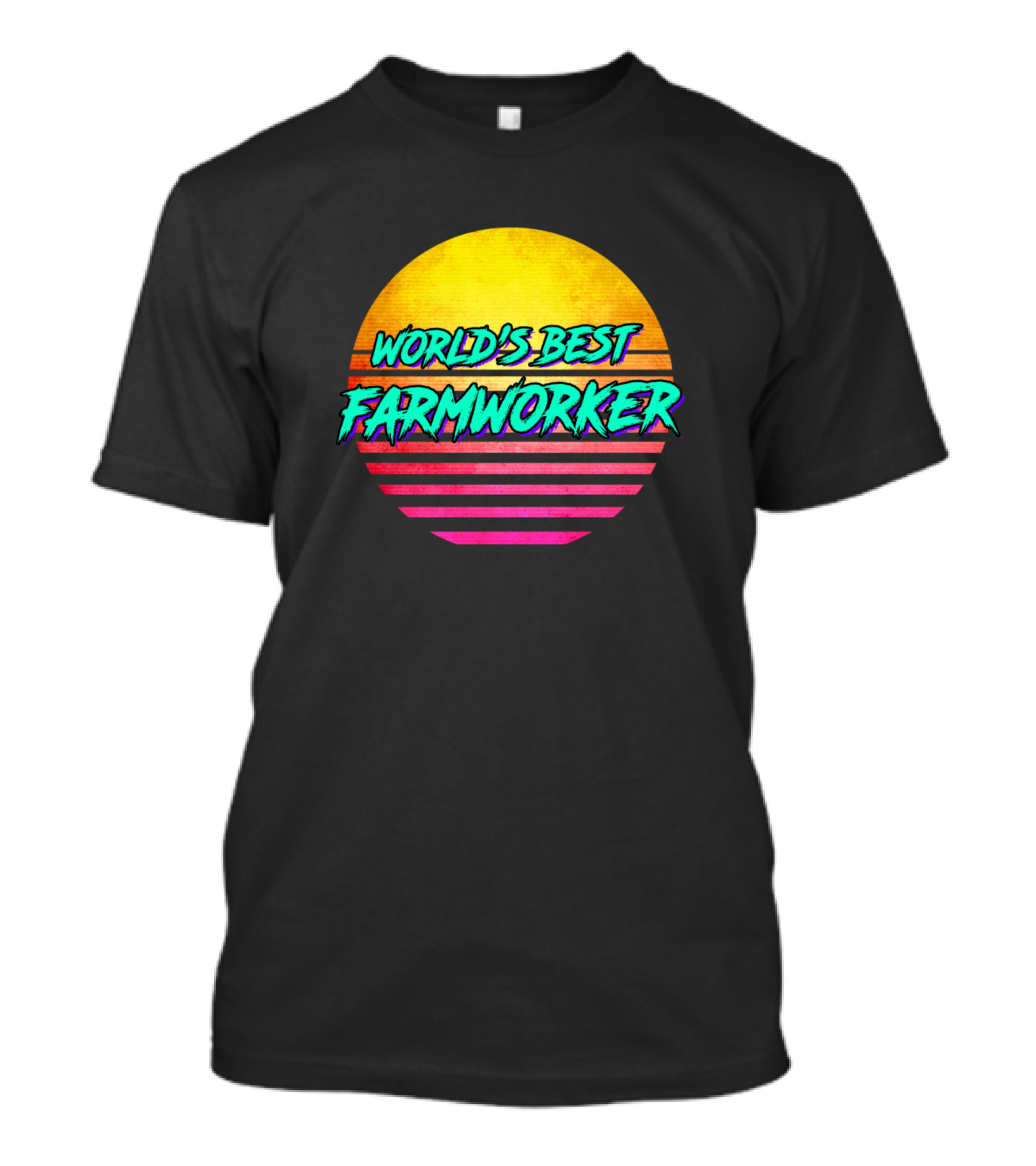 WORLD'S BEST FARMWORKER VINTAGE SUNSET T-Shirt
