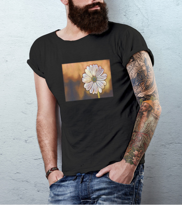 African Daisy Digital Botanical Flower T-Shirt