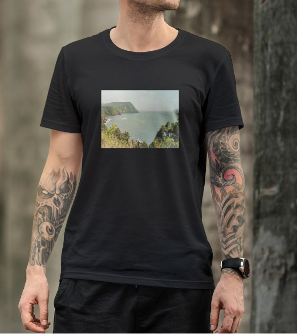 Blue Ocean Coastline Vista T-Shirt
